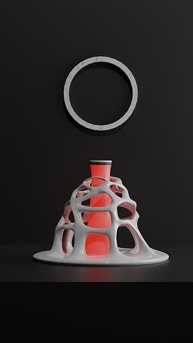 Organic Shaped Lamp 3D model