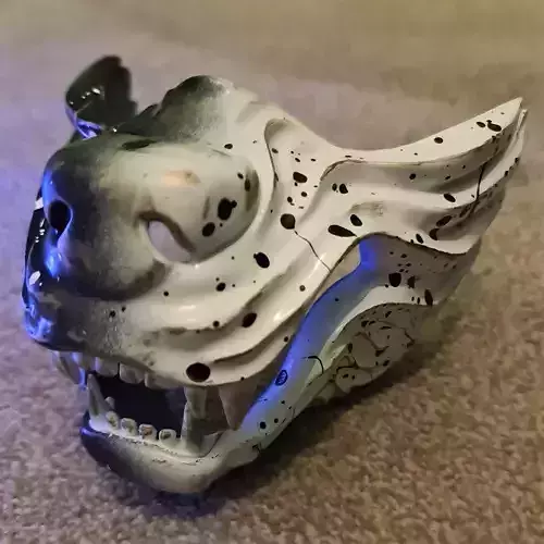 Wolf Oni Mask 3D print model