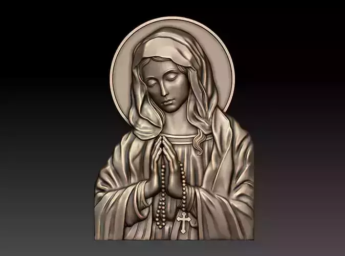 Virgin Mary 12 3D print model