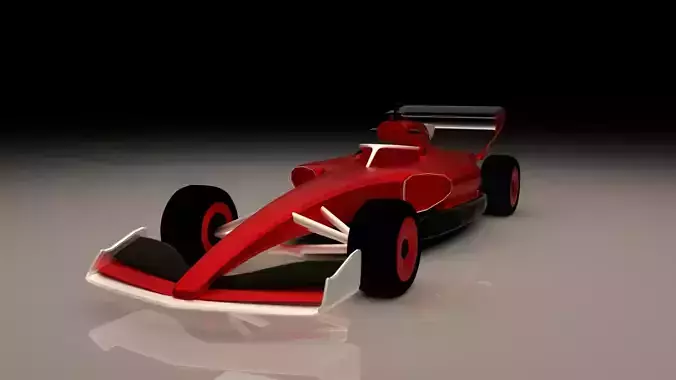 low poly formula-1 racing car Low-poly 3D model