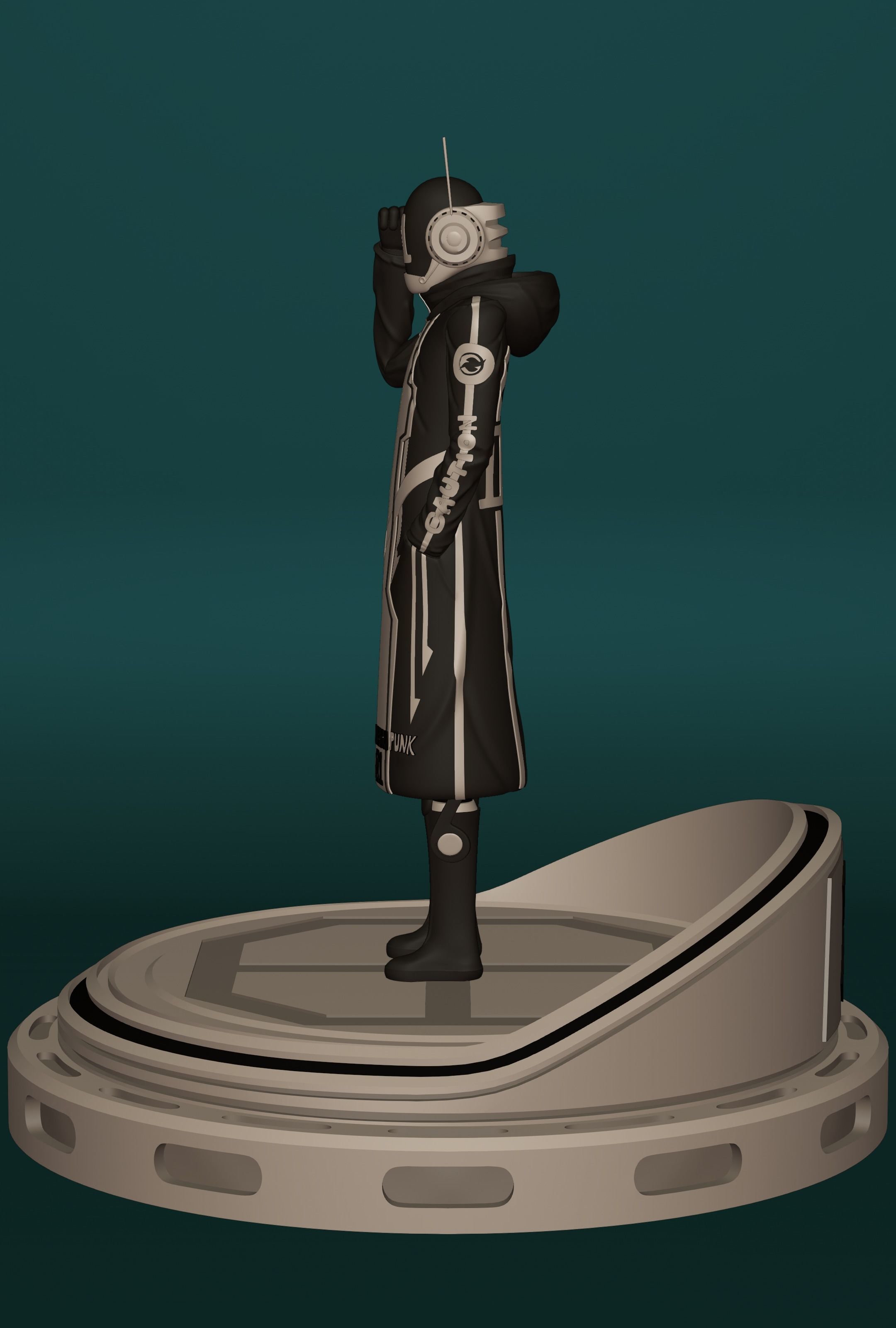 ONE PIECE VEGAPUNK SHAKA FIGURE SCULPT Low-poly 3D model_3