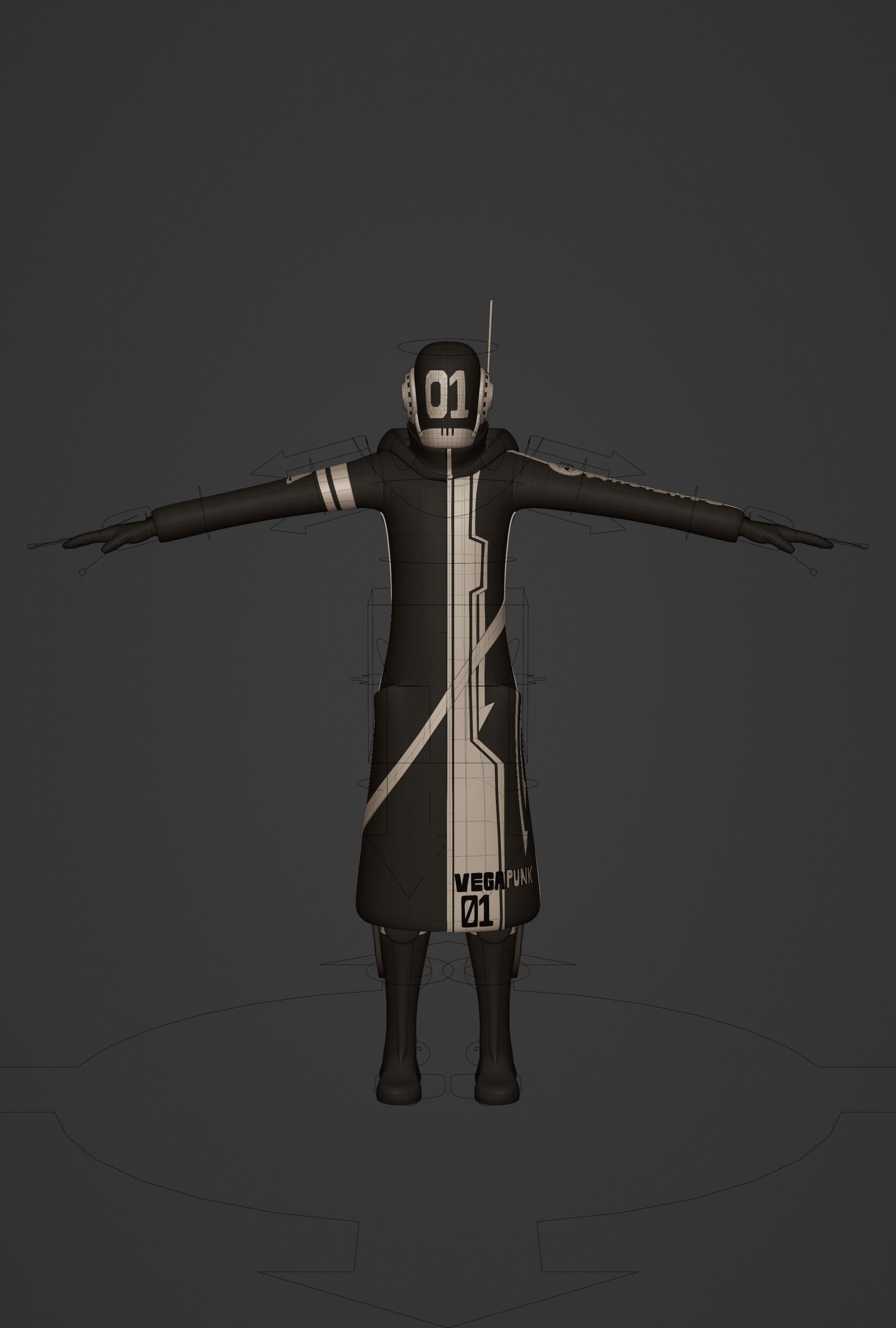 ONE PIECE VEGAPUNK SHAKA FIGURE SCULPT Low-poly 3D model_33