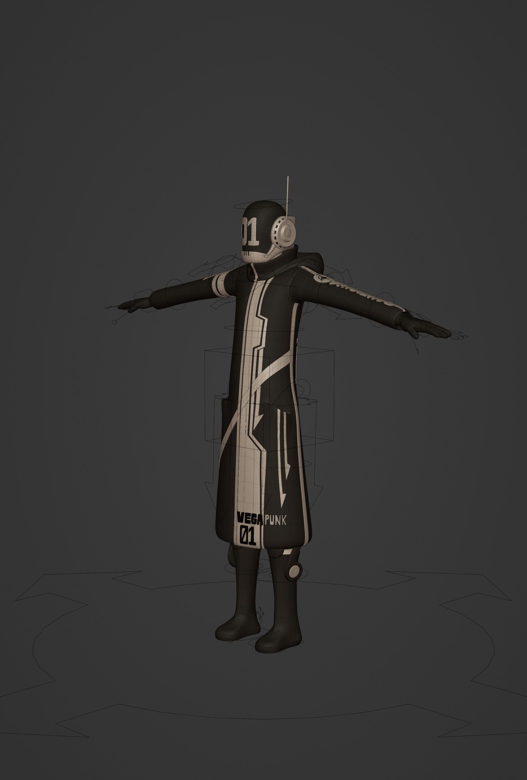 ONE PIECE VEGAPUNK SHAKA FIGURE SCULPT Low-poly 3D model_34