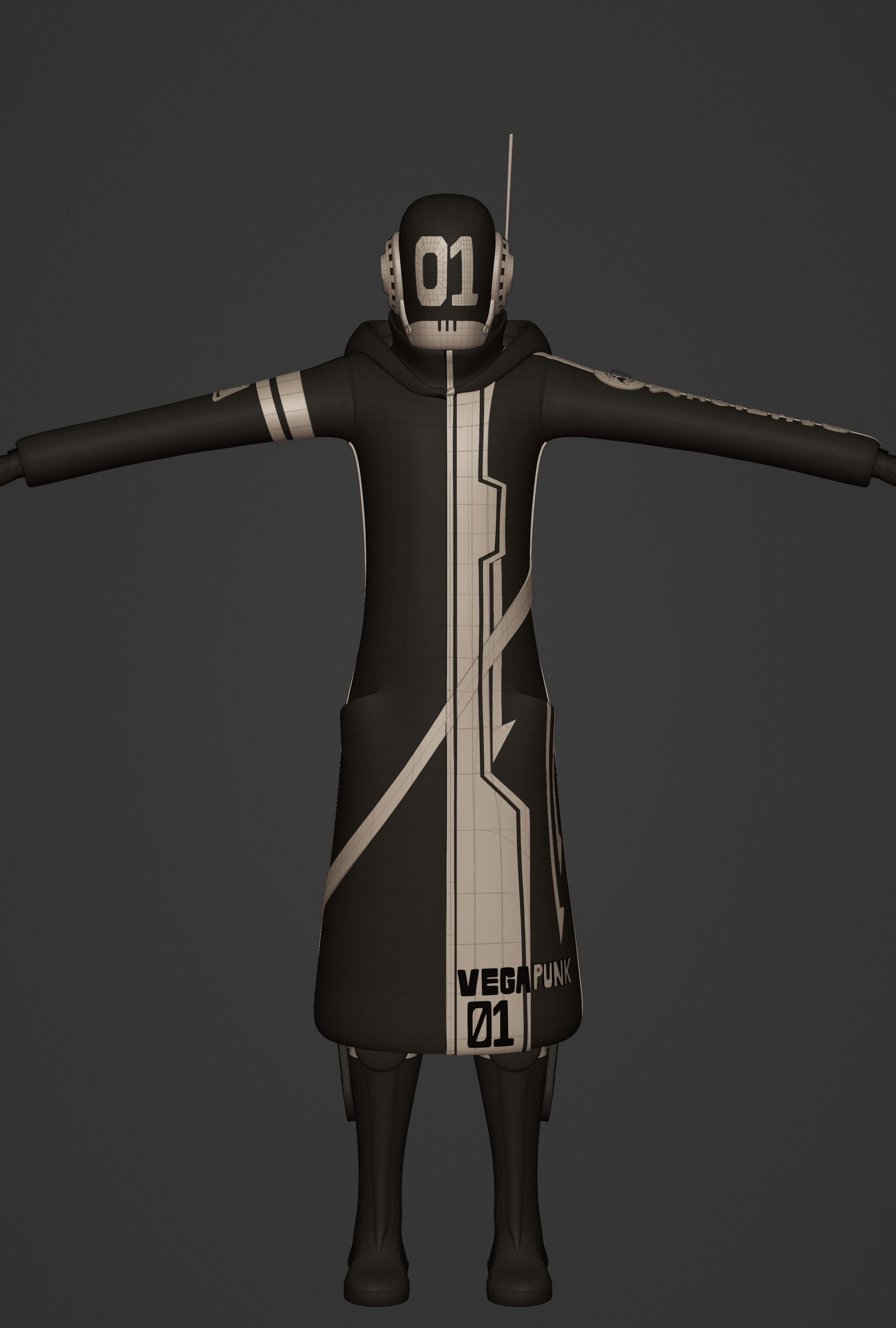 ONE PIECE VEGAPUNK SHAKA FIGURE SCULPT Low-poly 3D model_25