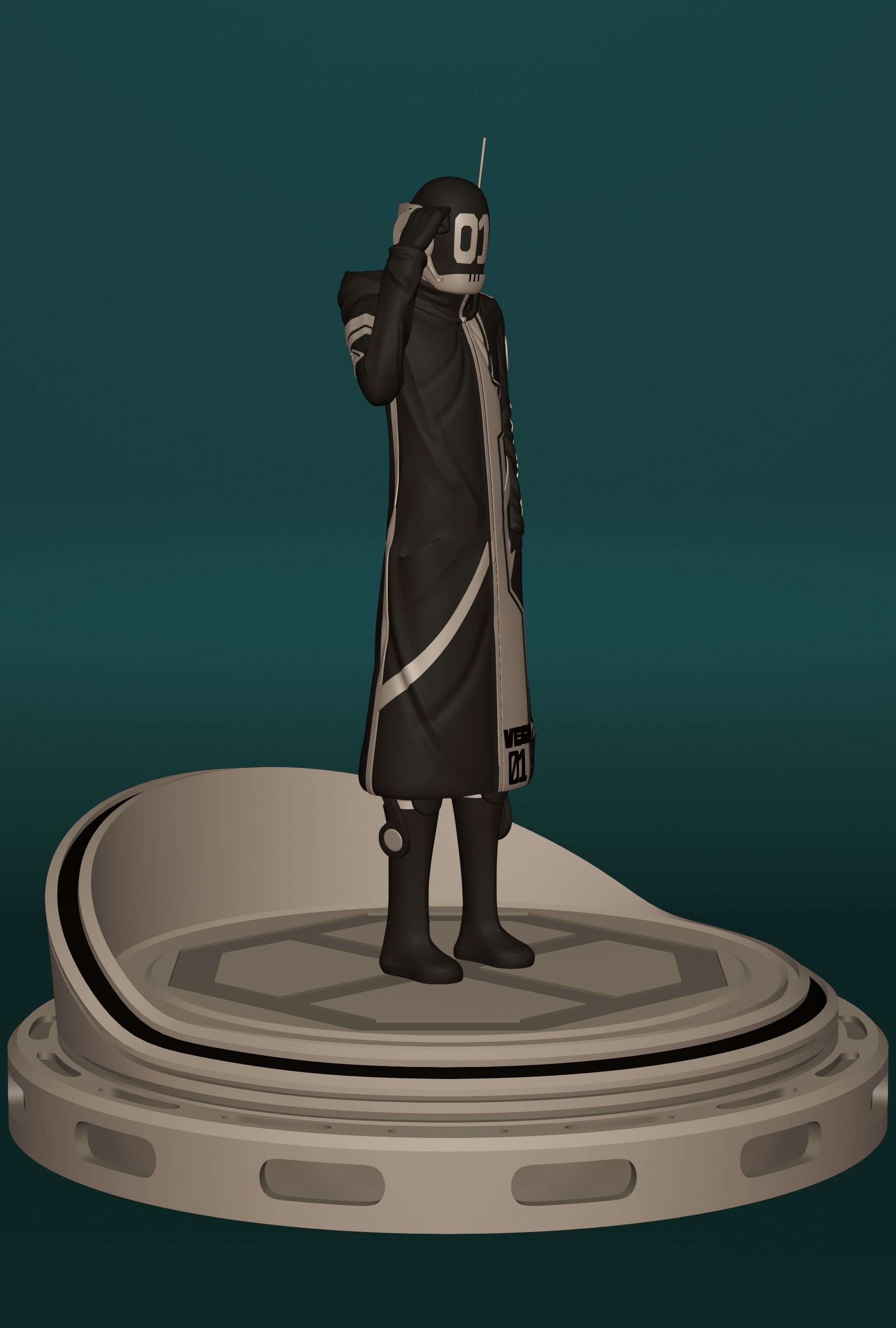 ONE PIECE VEGAPUNK SHAKA FIGURE SCULPT Low-poly 3D model_8