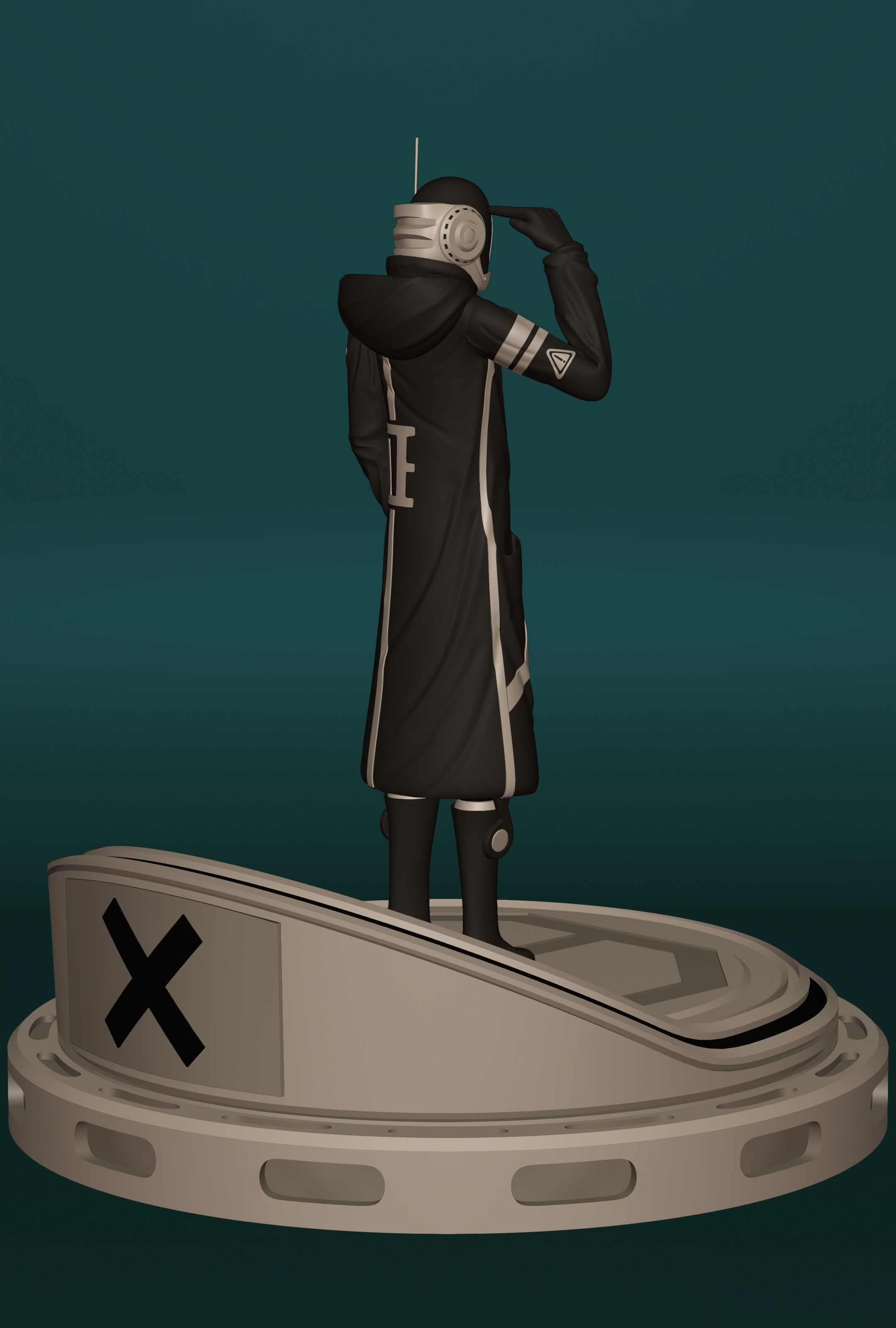 ONE PIECE VEGAPUNK SHAKA FIGURE SCULPT Low-poly 3D model_6