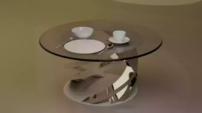 Spiral Table Set Free 3D model