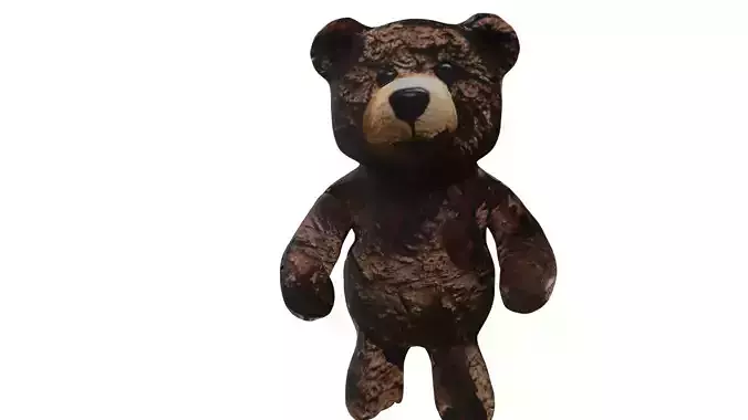 Muddy Teddy Bear - Rigged - Animated