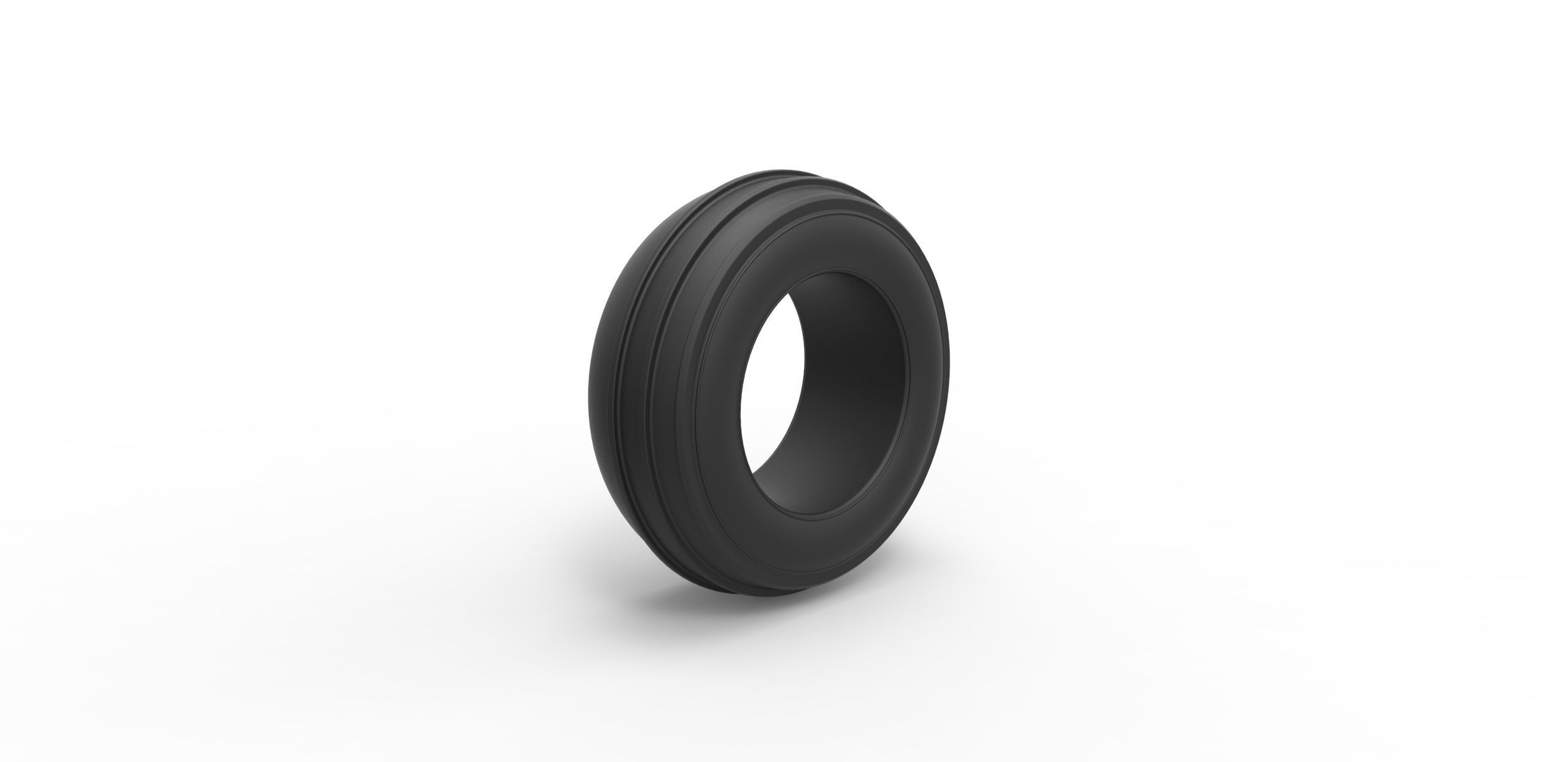 Dune buggy front tire 4 Scale 1 to 25 3D print model_1