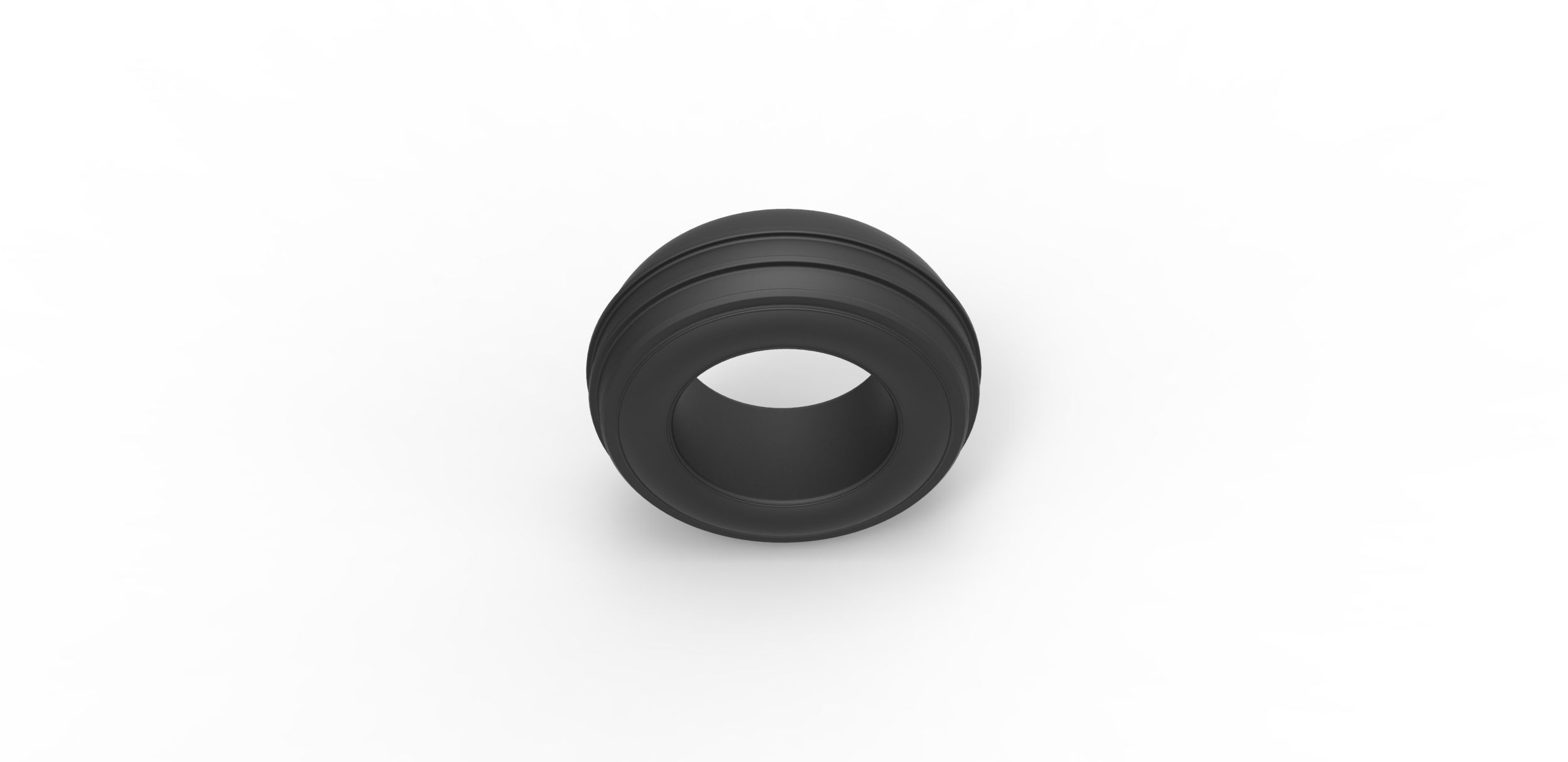 Dune buggy front tire 4 Scale 1 to 25 3D print model_5