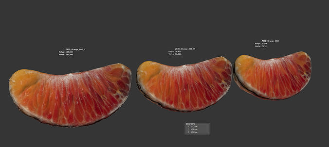 Orange 3D model 6
