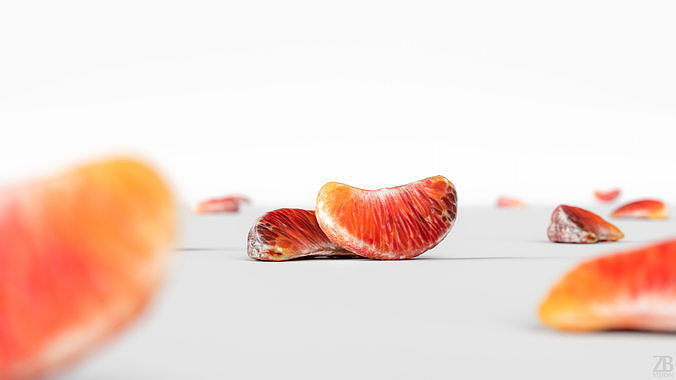 Orange 3D model 2