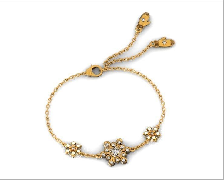 bracelet with snowflakes and mittens 675 3D print model_36