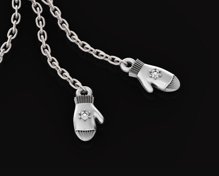 bracelet with snowflakes and mittens 675 3D print model_24