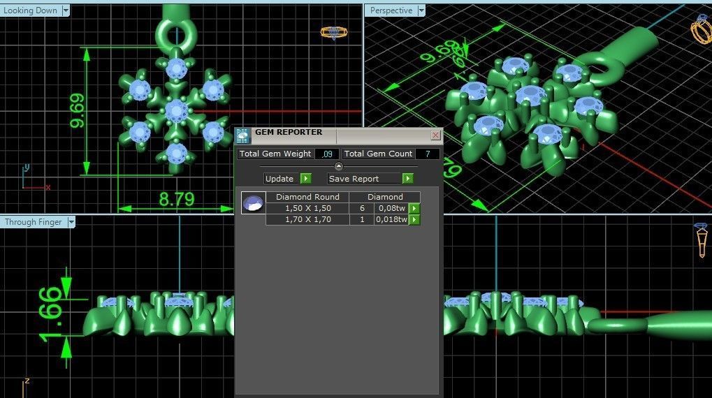 bracelet with snowflakes and mittens 675 3D print model_6