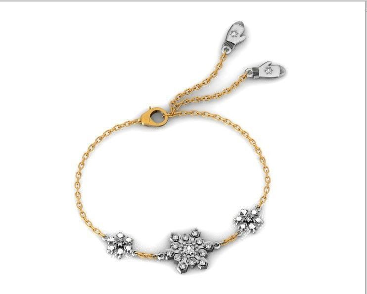 bracelet with snowflakes and mittens 675 3D print model_28