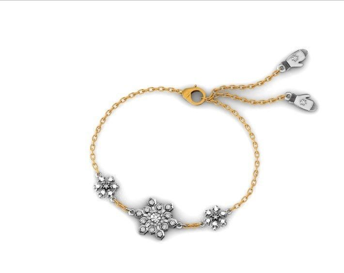 bracelet with snowflakes and mittens 675 3D print model_26