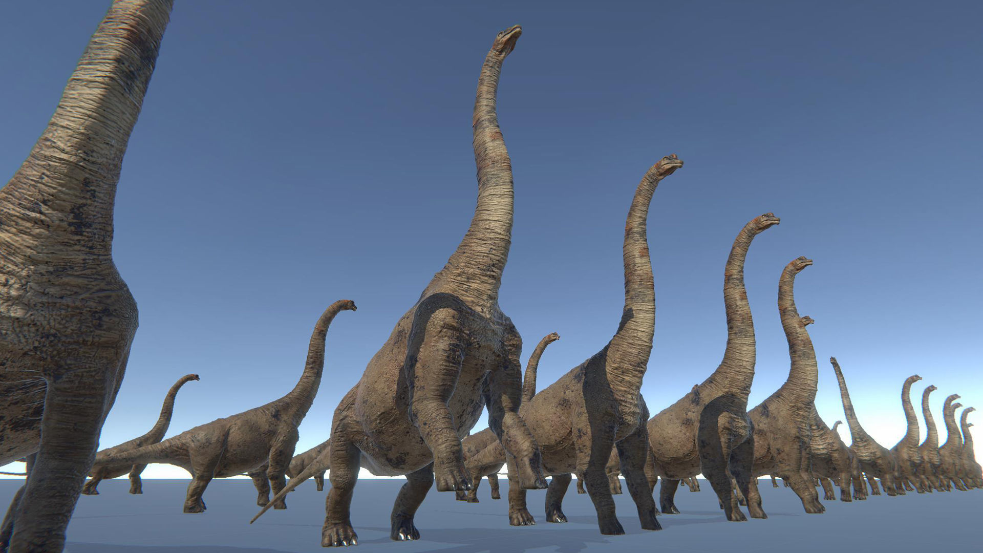 Dinosaur Brachiosaurus Sauropod Low-poly 3D model_36