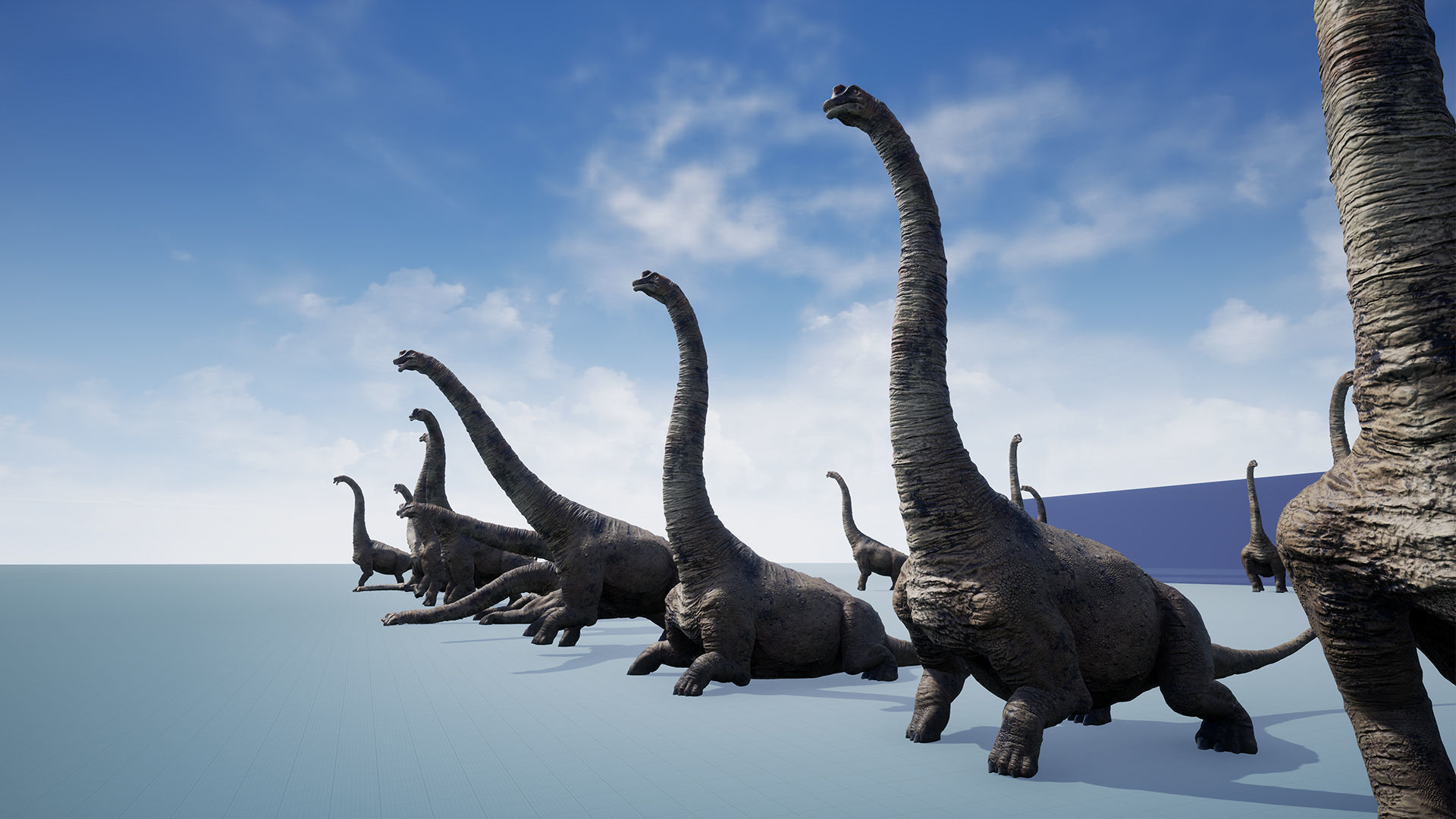 Dinosaur Brachiosaurus Sauropod Low-poly 3D model_27