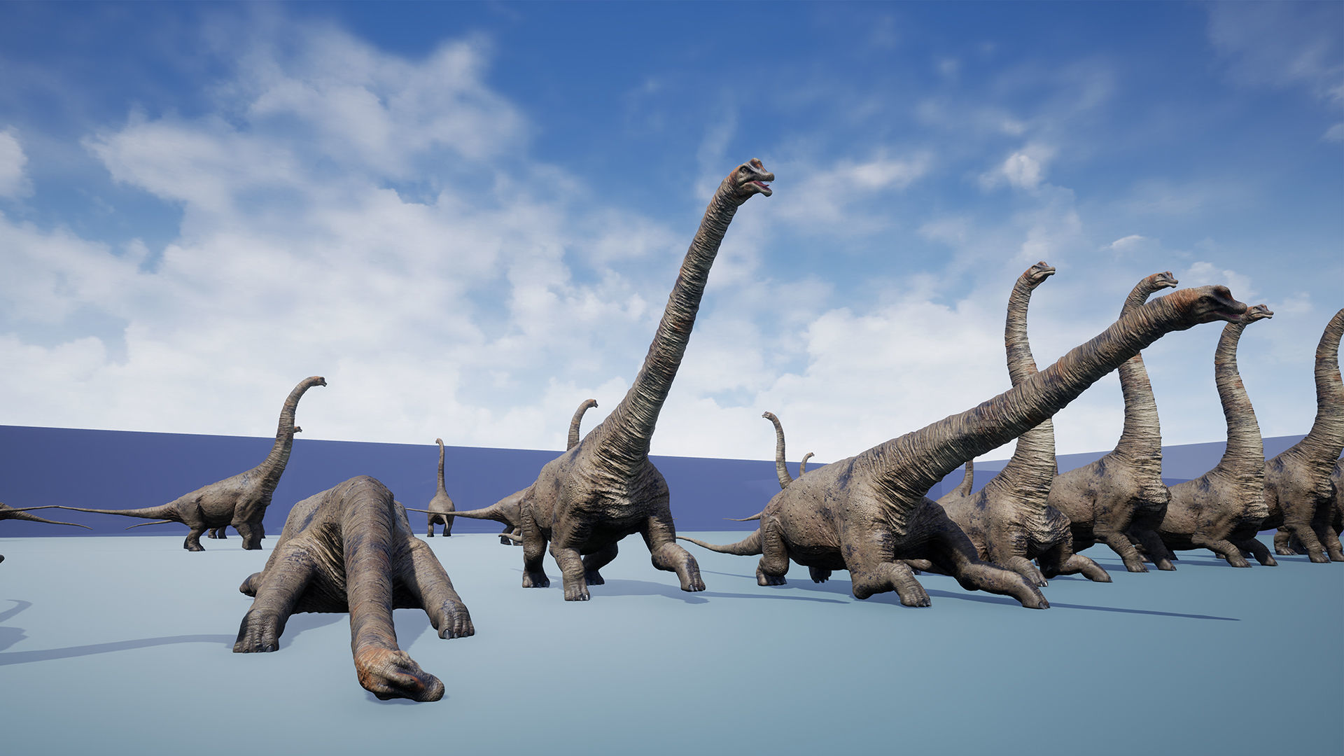 Dinosaur Brachiosaurus Sauropod Low-poly 3D model_29