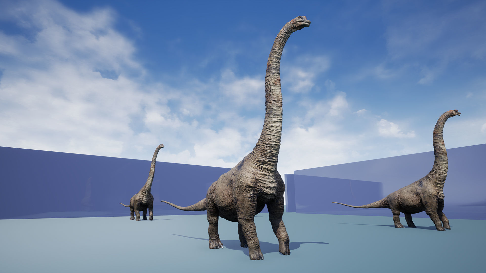 Dinosaur Brachiosaurus Sauropod Low-poly 3D model_17