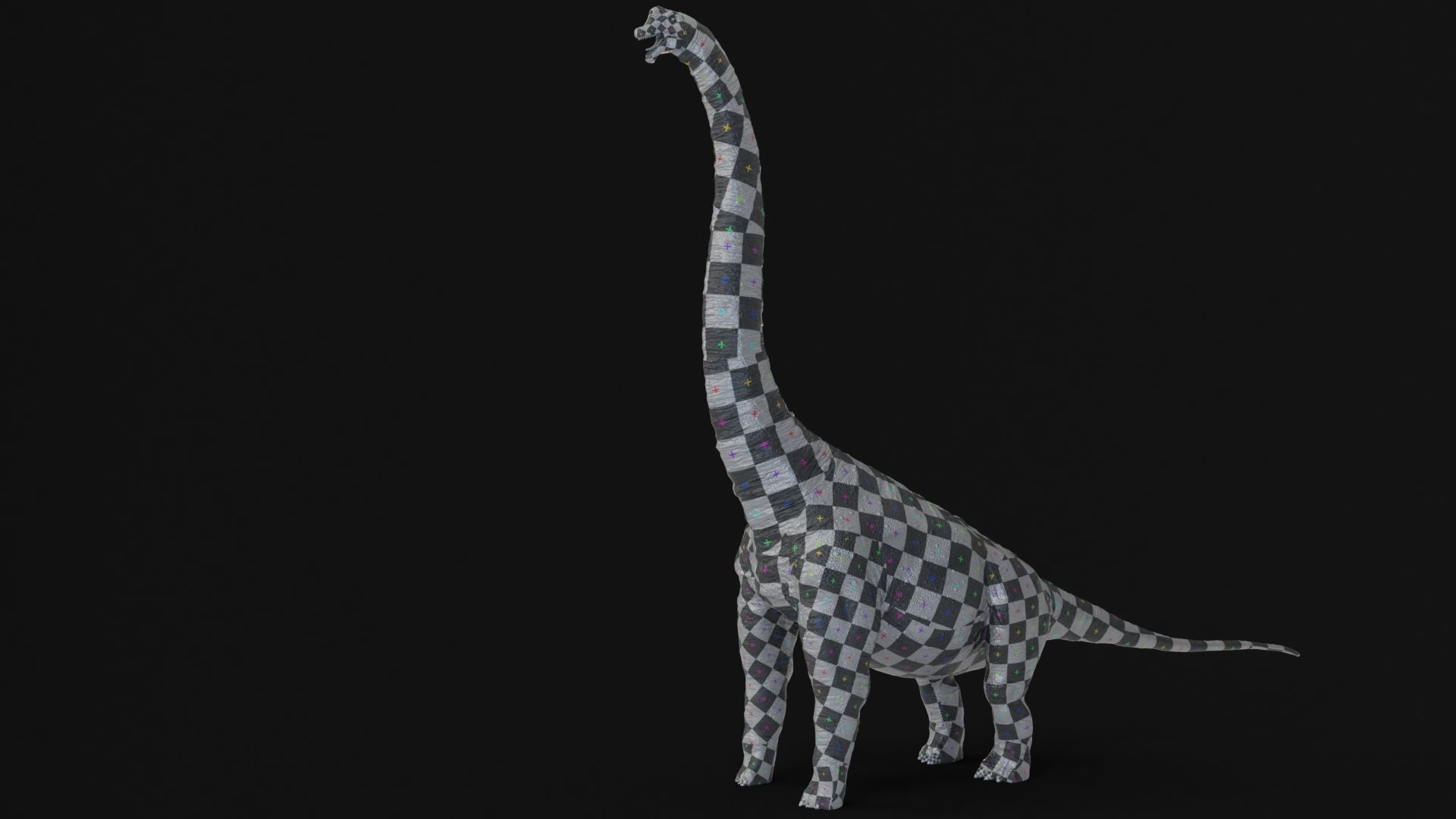 Dinosaur Brachiosaurus Sauropod Low-poly 3D model_16
