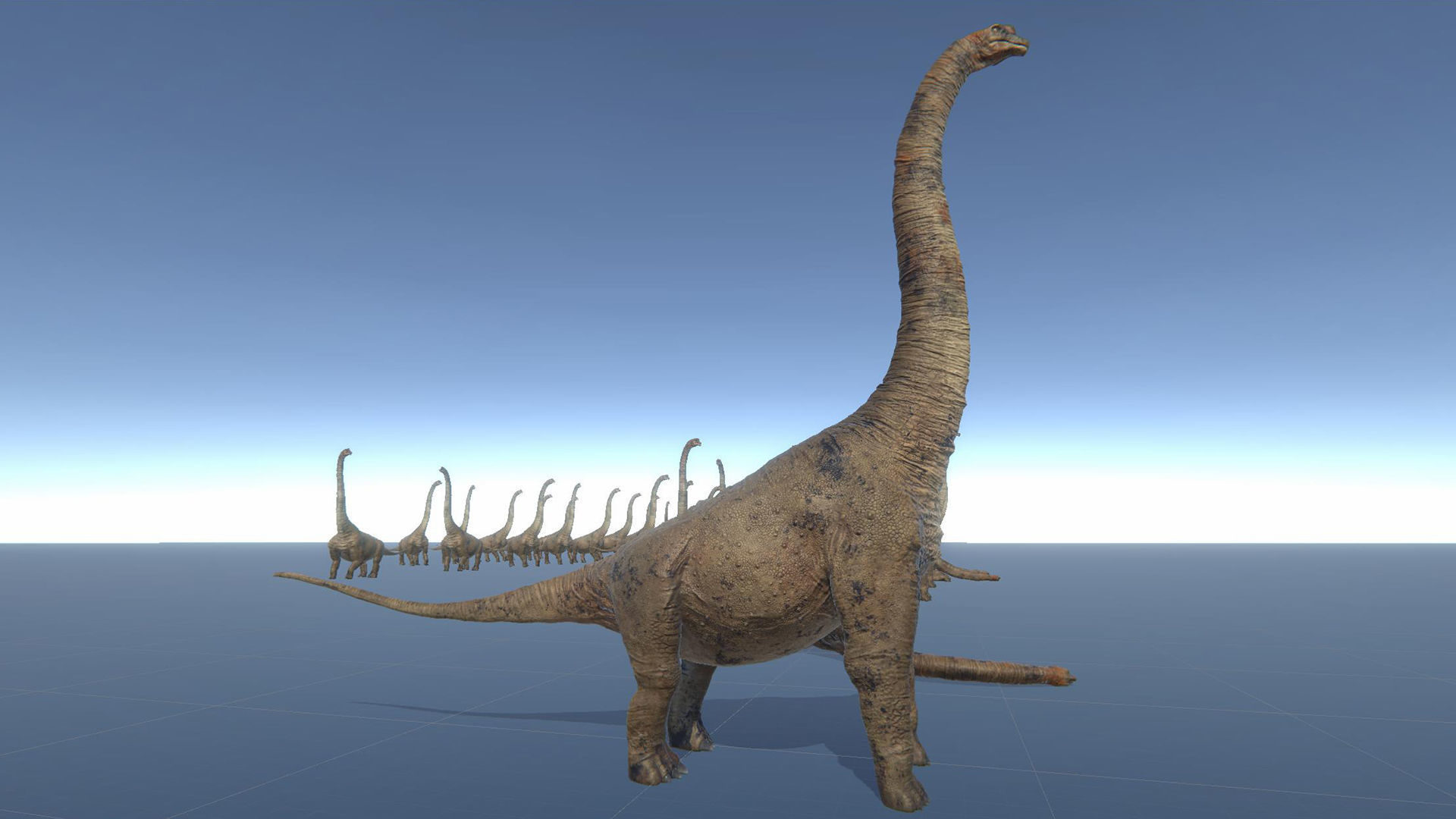 Dinosaur Brachiosaurus Sauropod Low-poly 3D model_37
