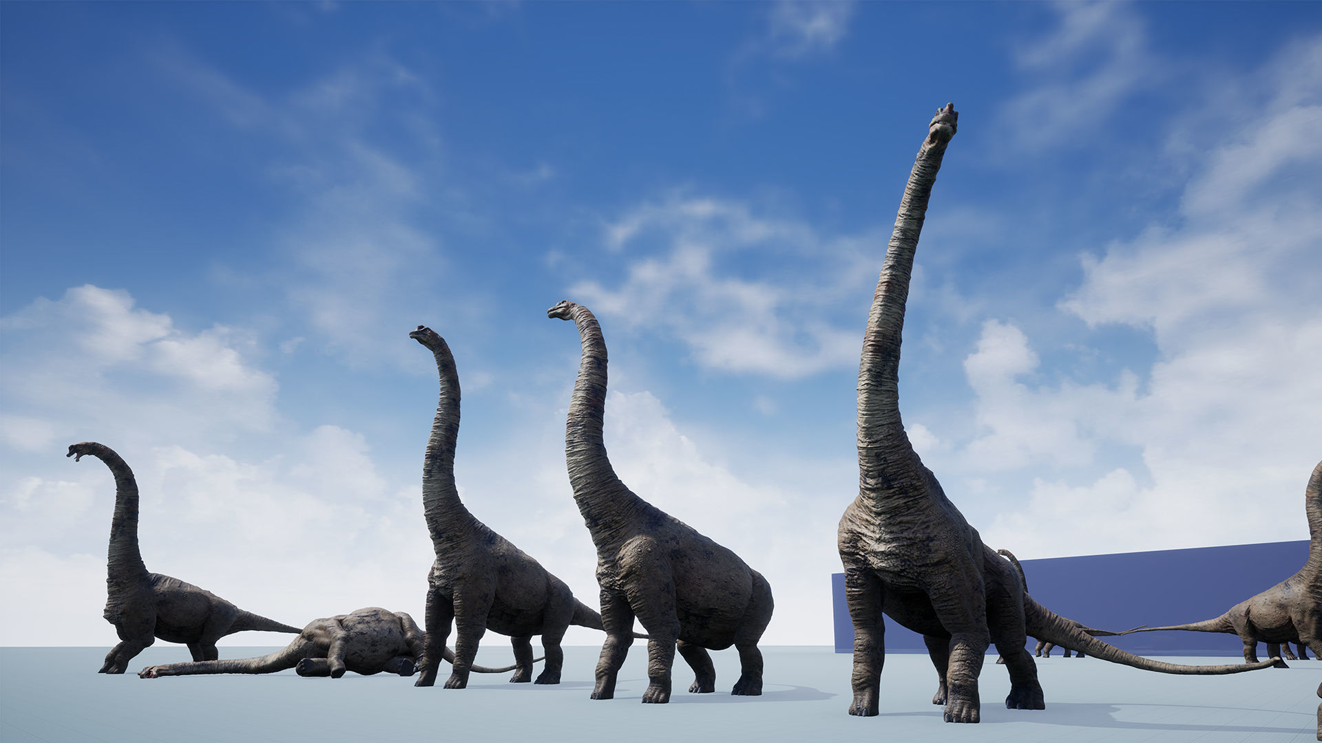 Dinosaur Brachiosaurus Sauropod Low-poly 3D model_30