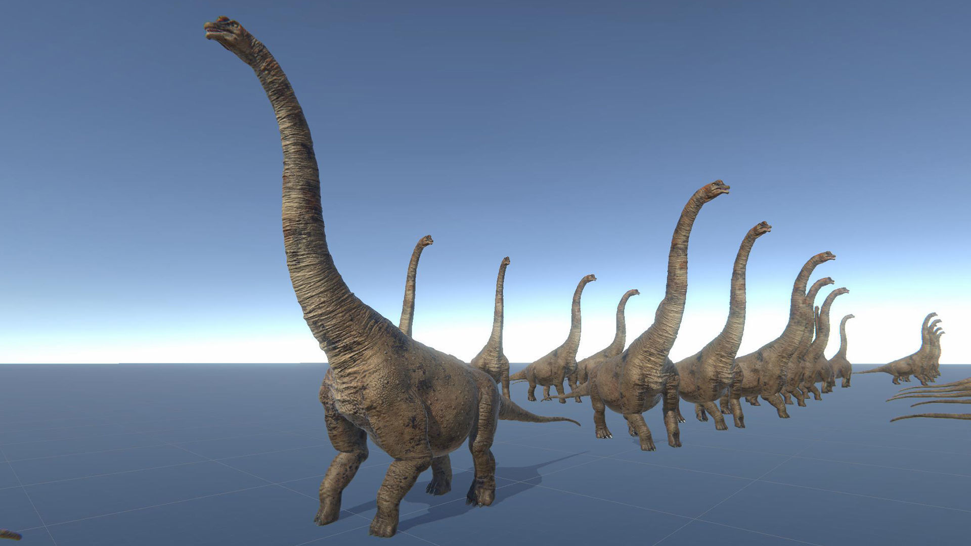 Dinosaur Brachiosaurus Sauropod Low-poly 3D model_33
