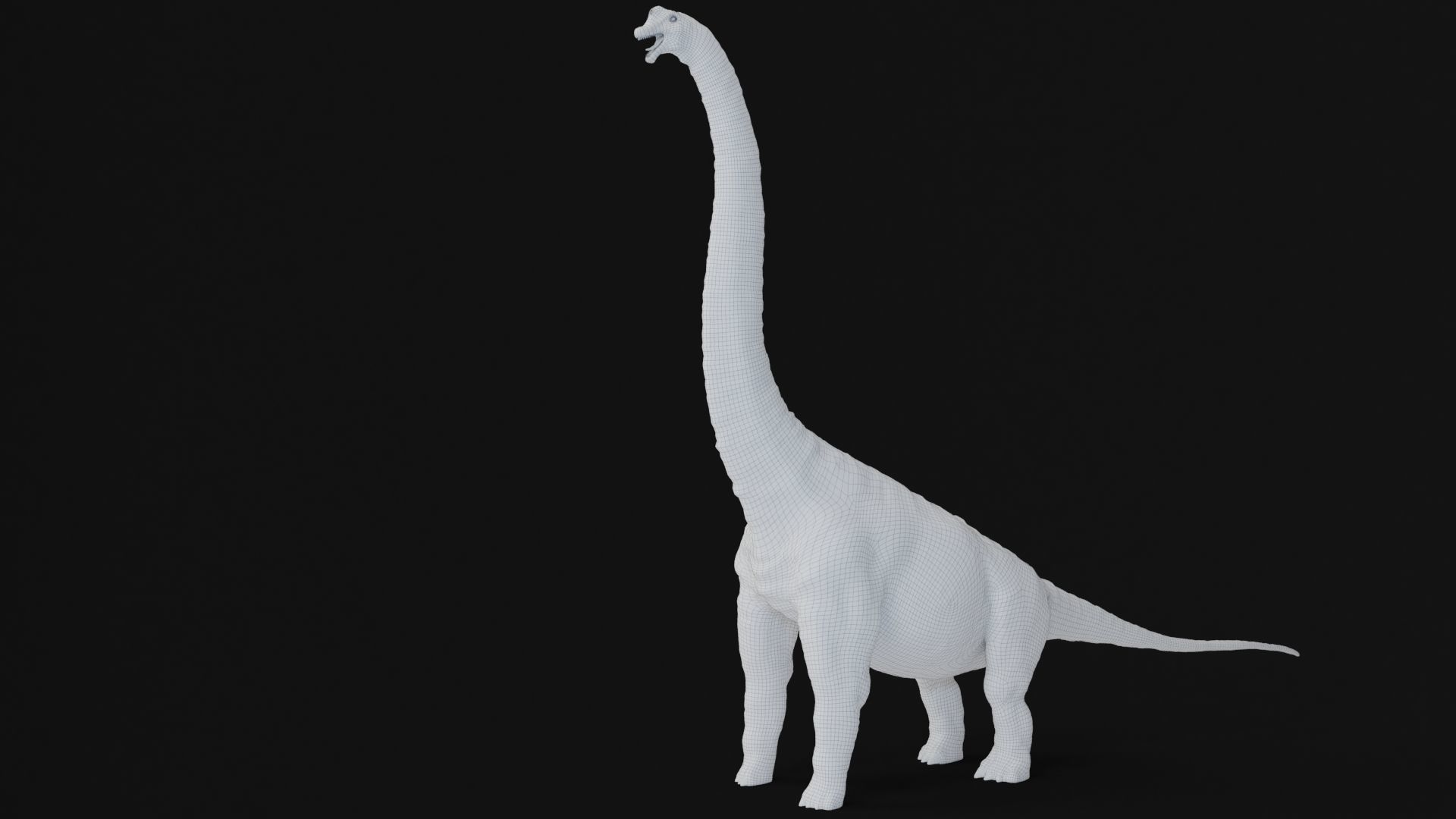 Dinosaur Brachiosaurus Sauropod Low-poly 3D model_43