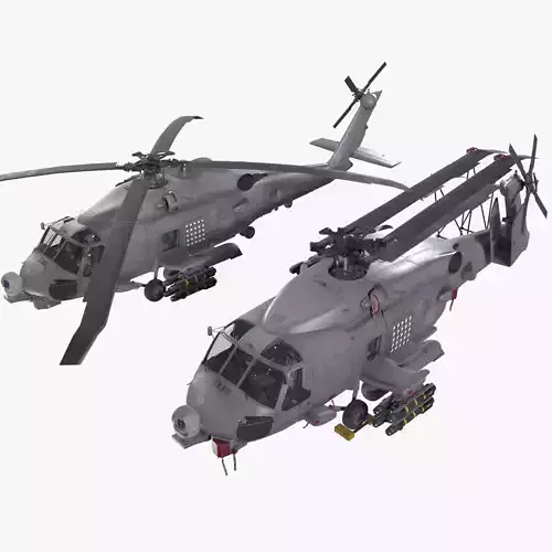 Sikorsky MH-60R Sea Hawk Static Low-poly 3D model