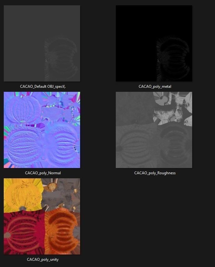 Cocoa fruit  Low-poly 3D model_10