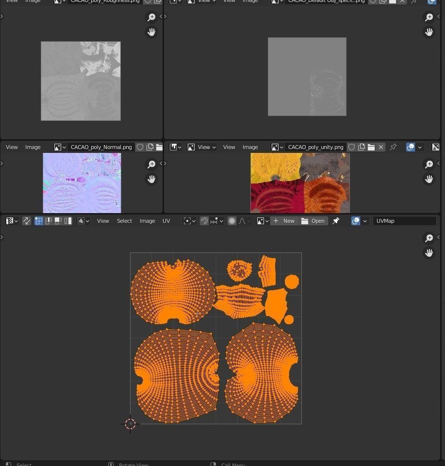 Cocoa fruit  Low-poly 3D model_9
