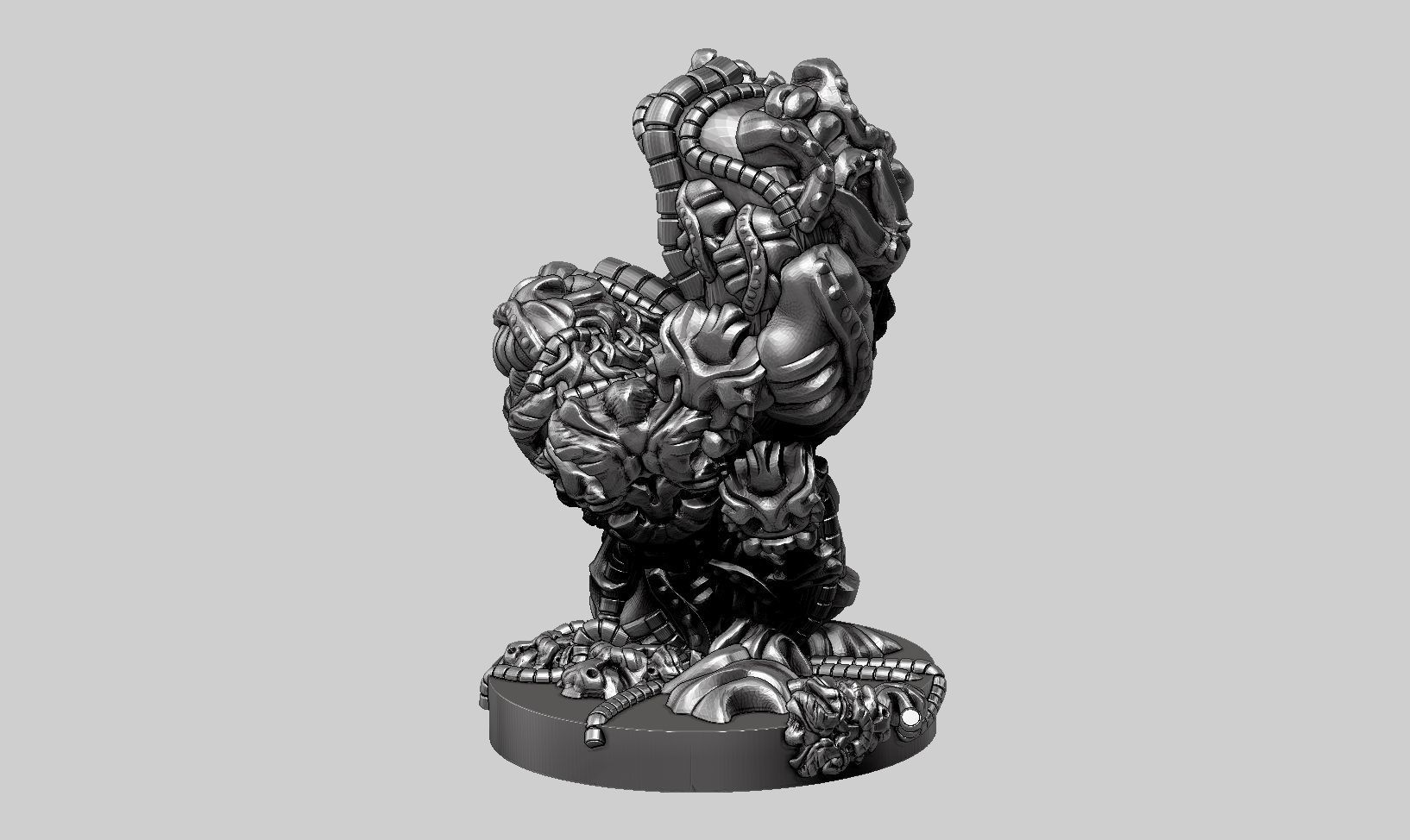 Modern Abstract robotic sculpture 3d print model 170 3D print model_10