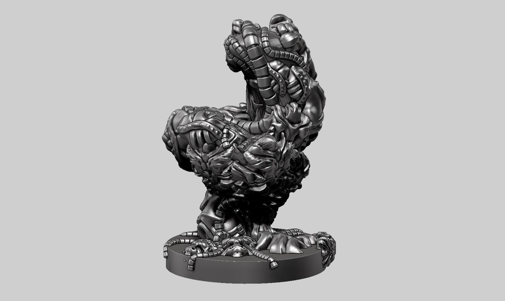 Modern Abstract robotic sculpture 3d print model 170 3D print model_11