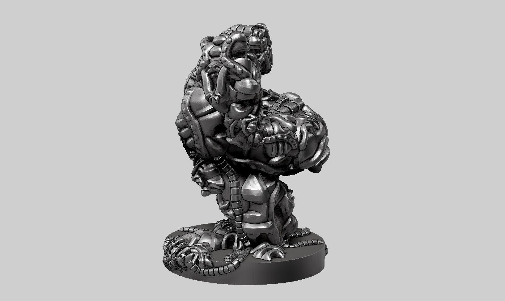 Modern Abstract robotic sculpture 3d print model 170 3D print model_8