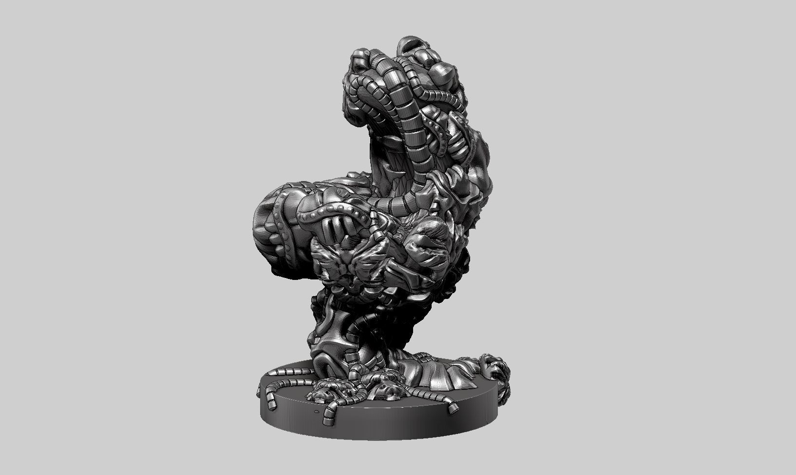 Modern Abstract robotic sculpture 3d print model 170 3D print model_1