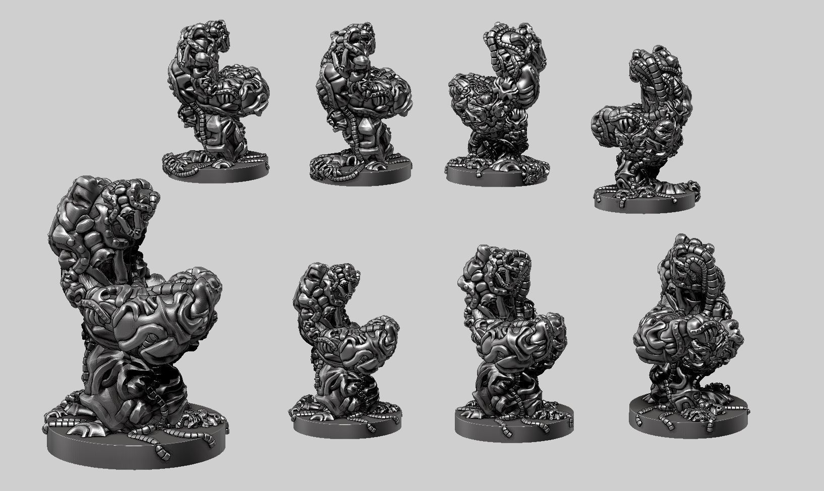 Modern Abstract robotic sculpture 3d print model 170 3D print model_12