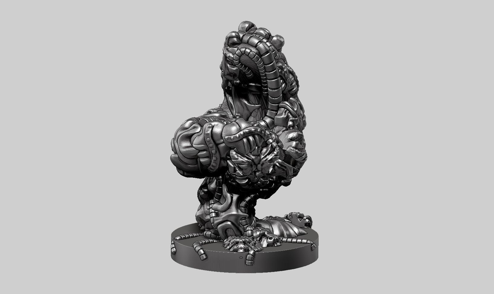 Modern Abstract robotic sculpture 3d print model 170 3D print model_3