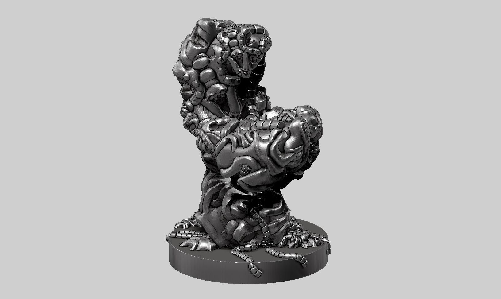 Modern Abstract robotic sculpture 3d print model 170 3D print model_5