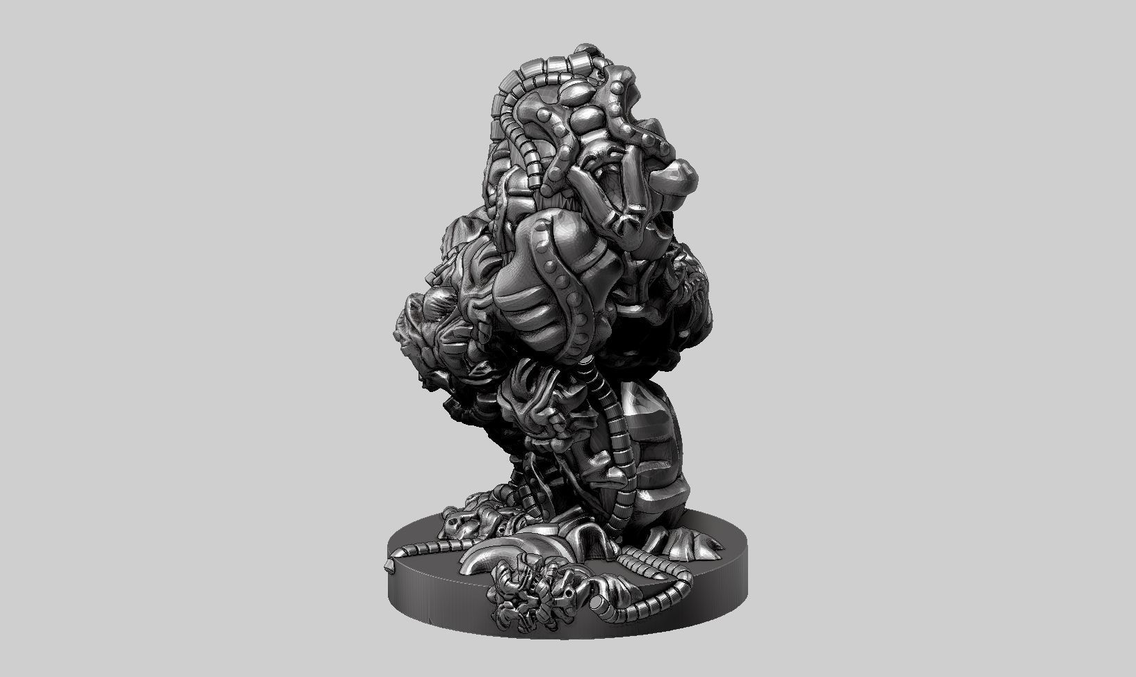 Modern Abstract robotic sculpture 3d print model 170 3D print model_9