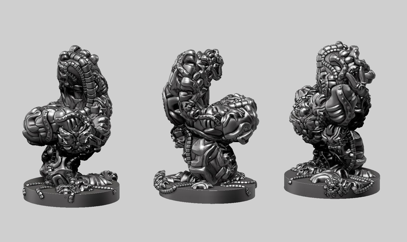 Modern Abstract robotic sculpture 3d print model 170 3D print model_2