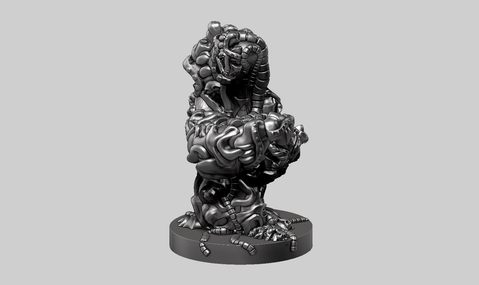 Modern Abstract robotic sculpture 3d print model 170 3D print model_4