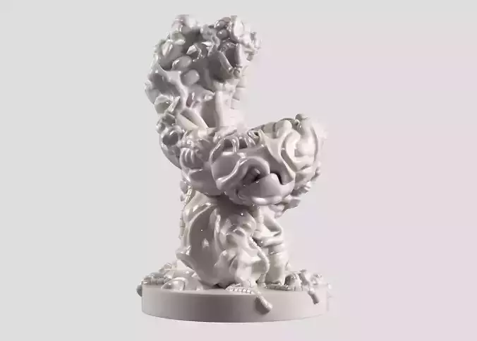 Modern Abstract robotic sculpture 3d print model 170 3D print model