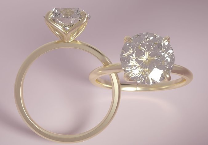 8mm ROUND Tulip Solitaire FLUSH FIT size 4-8 3D print model