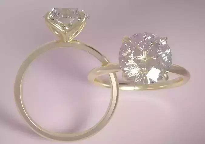 8mm ROUND Tulip Solitaire FLUSH FIT size 4-8