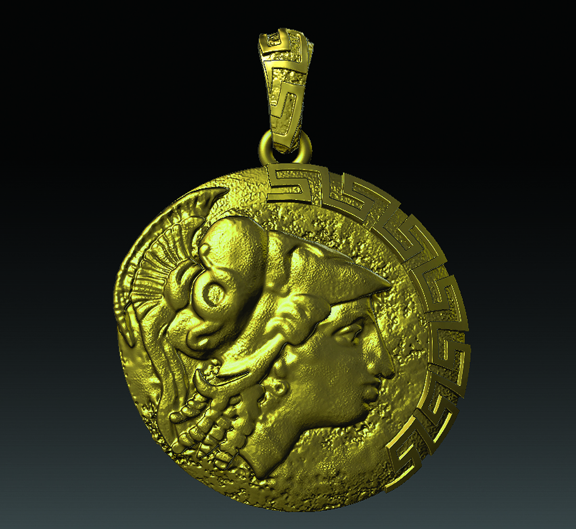 ATHENA NECKLACE  3D print model_10