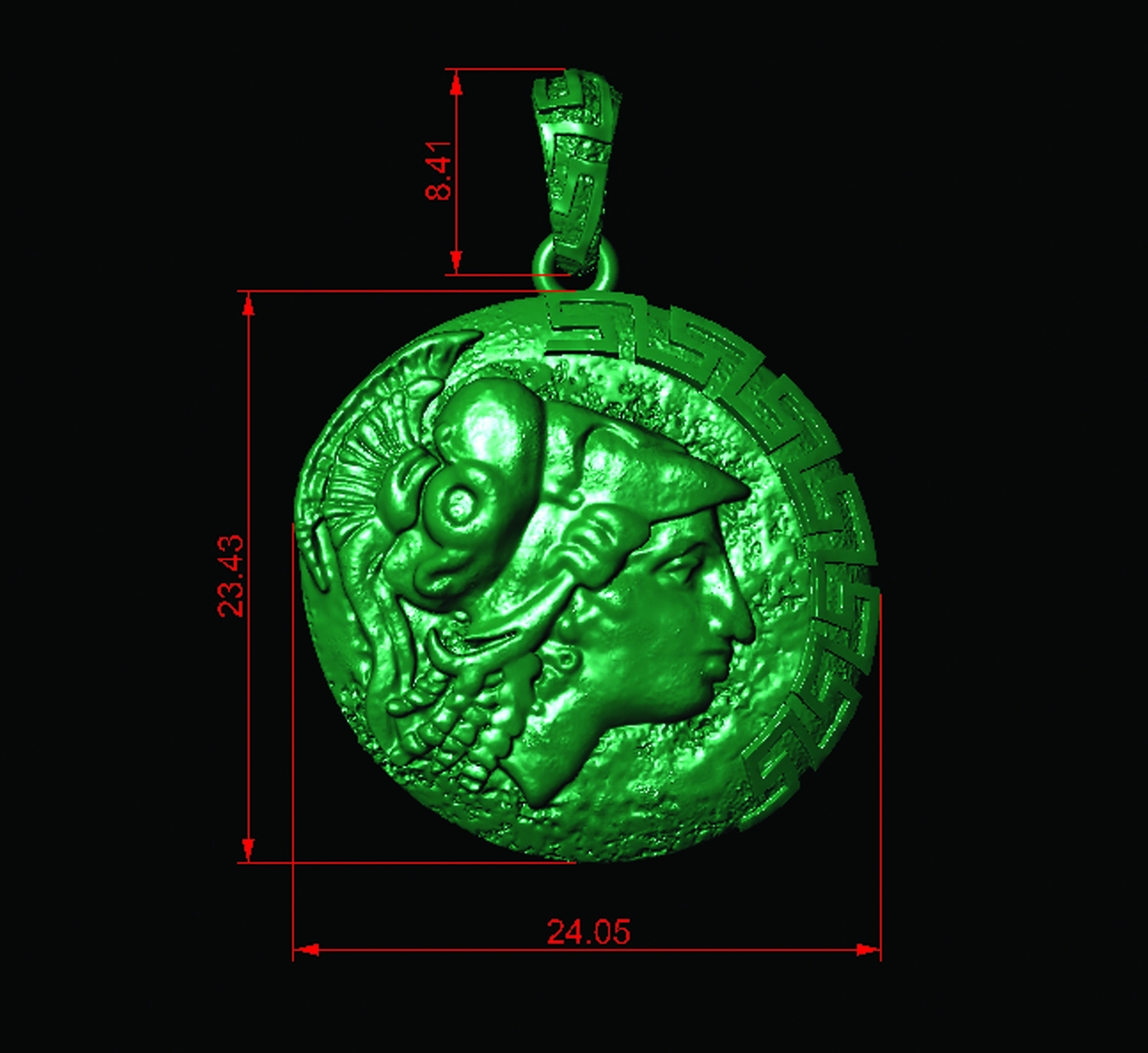 ATHENA NECKLACE  3D print model_16