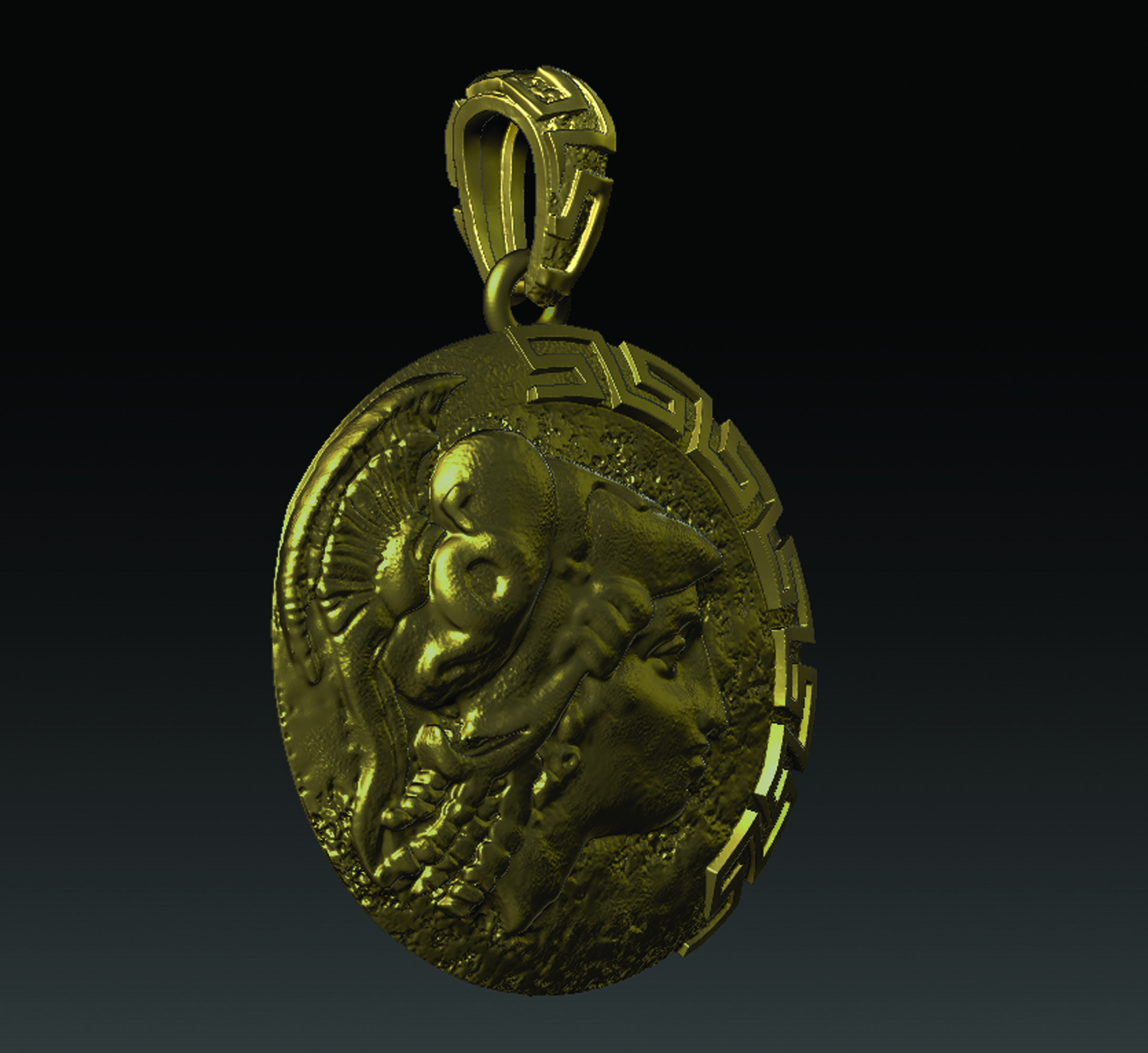 ATHENA NECKLACE  3D print model_11