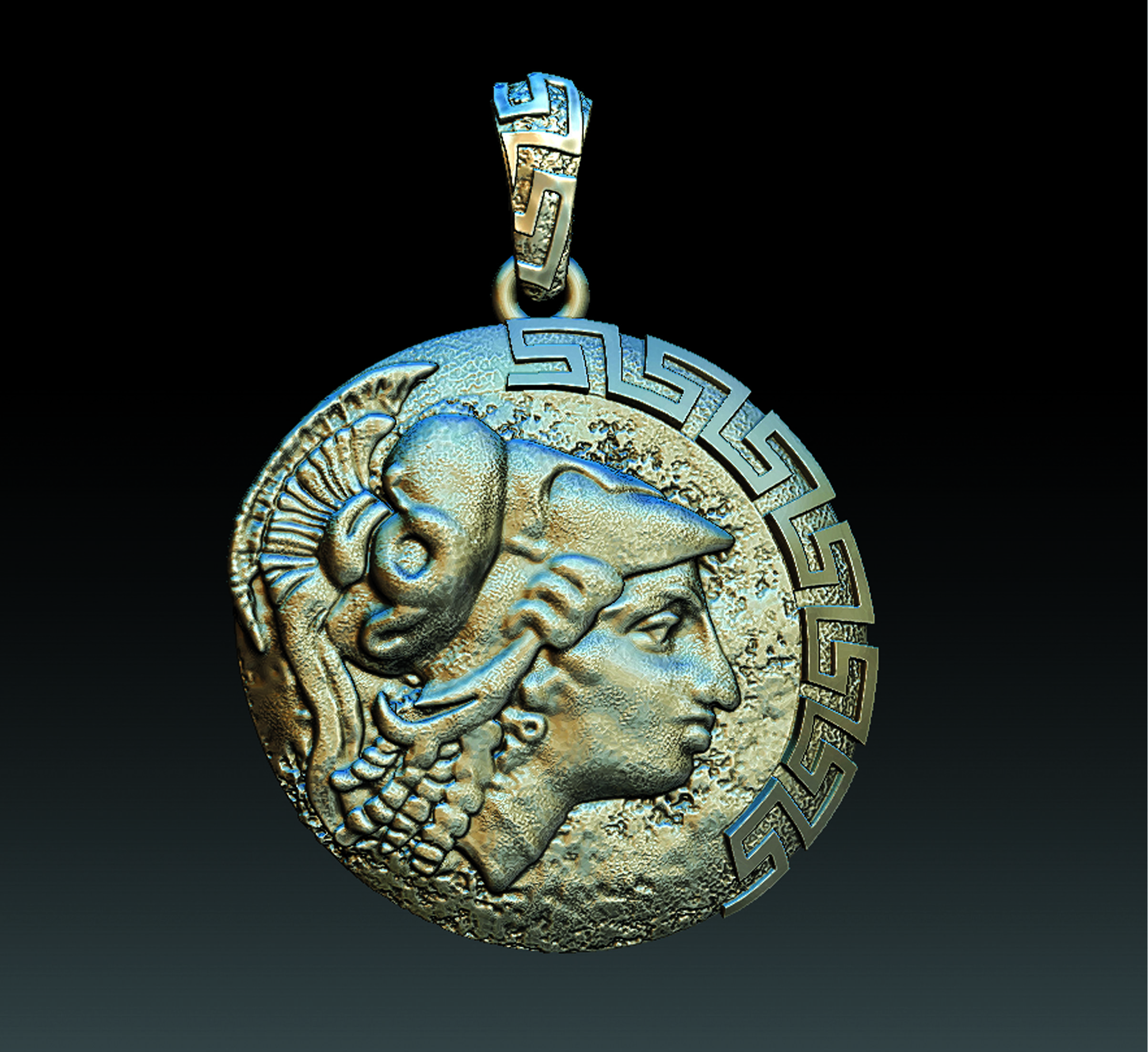 ATHENA NECKLACE  3D print model_2